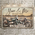 Motorcycle Themed We Got This Couple Sign by Tailored Canvases