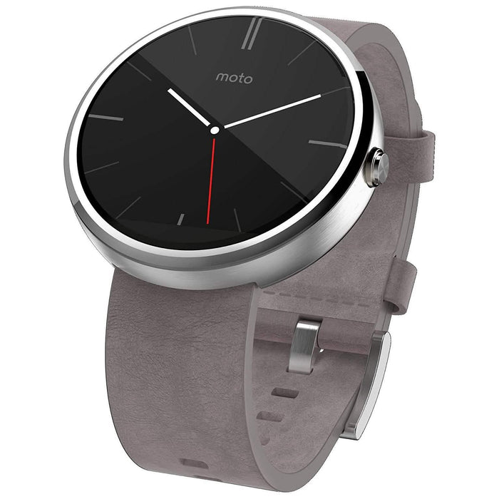 Motorola Moto 360 - Stone Grey Leather Smart Watch by DailySale