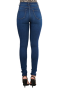 {MP1839} Blue Denim Skinny Jeans by The House of Stylez