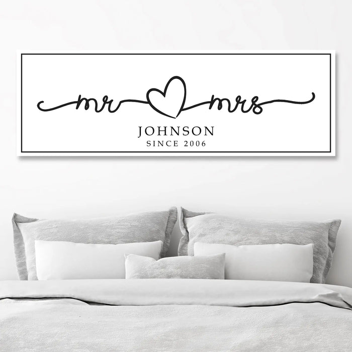 Mr. And Mrs. Sign by Tailored Canvases