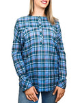 Beach Lunch Lounge Mia Plaid Shirt by Vanessa Jane