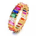 Multi-Color Eternity Ring Made with Swarovski Crystals by DailySale