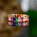 Multi-Color Eternity Ring Made with Swarovski Crystals by DailySale