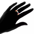 Multi-Color Eternity Ring Made with Swarovski Crystals by DailySale