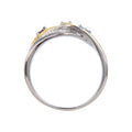 Multi Color Gold-Plated Statement Ring by Fine Color Jewels