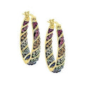 Multi Color Graduated Crystal Inside Out Hoops by DailySale