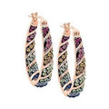 Multi Color Graduated Crystal Inside Out Hoops by DailySale
