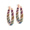 Multi-Color Graduated Crystal Inside Out Hoops by DailySale