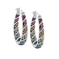Multi Color Graduated Crystal Inside Out Hoops by DailySale