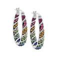 Multi-Color Graduated Crystal Inside Out Hoops by DailySale