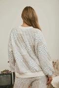 MULTI-FLORAL PATCHWORK LONG SLEEVE KNIT TOP: CREAM MULTI by Boutique 23