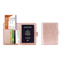 Multi Function Glitter Bling RFID Passport Organizer With CDC Vaccination Card Holder by DailySale