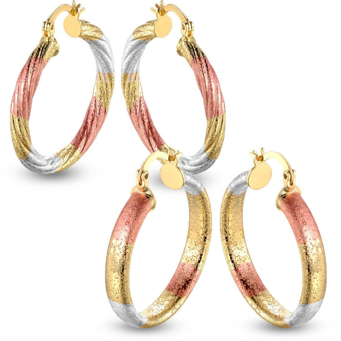 Multi Gold Hoop Earrings - Assorted Styles by DailySale