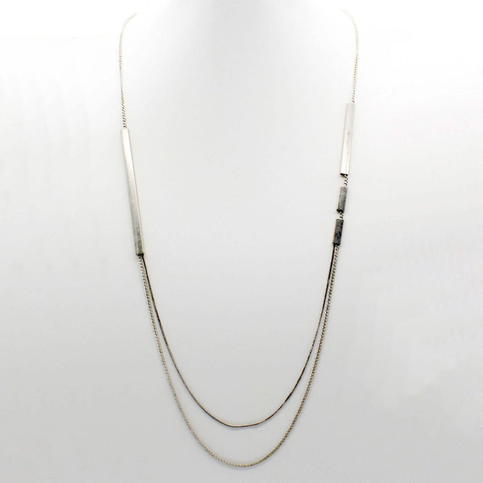 Multi-Layer Silver Bar Necklace by DailySale