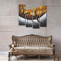Multi-Panel Modern Abstract Paintings on Canvas Stretched on Wood by DailySale