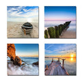 Multi-Panel Modern Abstract Paintings on Canvas Stretched on Wood by DailySale