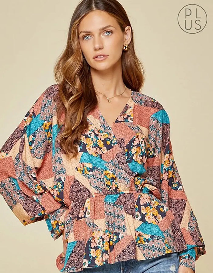 Multi Pattern Blouse by Boutique 23