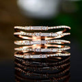 Multi Row Rose Gold Plated Ring Made with Swarovski Elements by DailySale