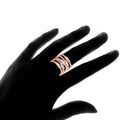 Multi Row Rose Gold Plated Ring Made with Swarovski Elements by DailySale