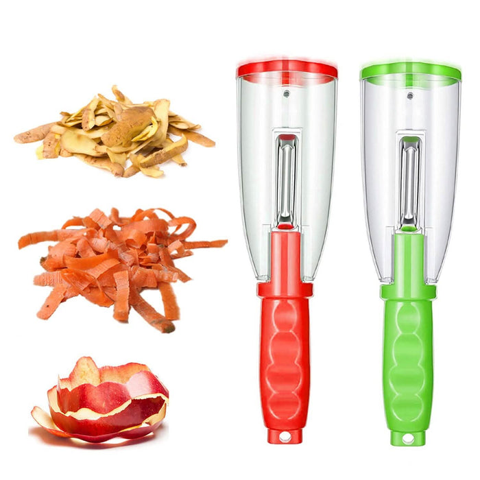 Multifunctional Fruit Vegetable Peeler With Storage Box Tube by DailySale