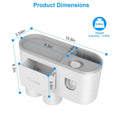 Multifunctional Wall Mount Toothbrush Holder Rack Organizer by DailySale