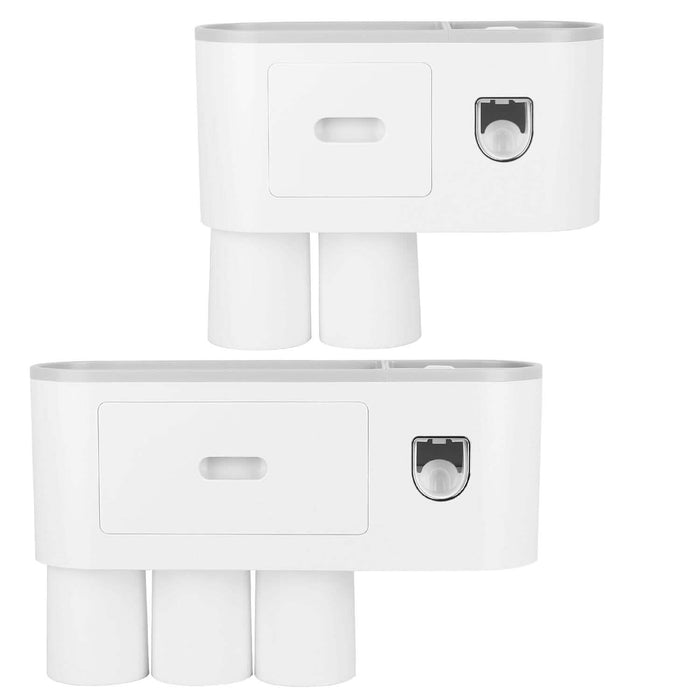 Multifunctional Wall Mount Toothbrush Holder Rack Organizer by DailySale