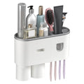 Multifunctional Wall Mount Toothbrush Holder Rack Organizer by DailySale
