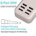 Multiport 6-USB US AC Wall Charger by DailySale