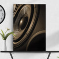 Music Equipment Speakers Sepia Canvas Wall Art by Tailored Canvases