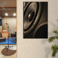 Music Equipment Speakers Sepia Canvas Wall Art by Tailored Canvases