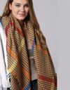 Windowpane Plaid Square Scarf