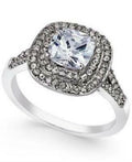 Charter Club Double Halo Crystal Center Ring by Vanessa Jane