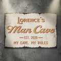 My Cave My Rules Man Cave Sign by Tailored Canvases