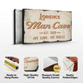 My Cave My Rules Man Cave Sign by Tailored Canvases