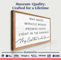 My God Way Maker Miracle Worker Faith Sign by Tailored Canvases