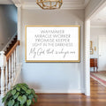 My God Way Maker Miracle Worker Faith Sign II by Tailored Canvases
