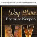 My God Way Maker Miracle Worker Sign by Tailored Canvases