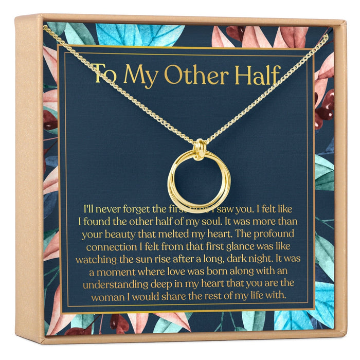 My Other Half Linked Circles Necklace by Dear Ava