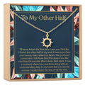 My Other Half Sun Pendant Necklace by Dear Ava