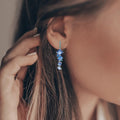 Mystic Quartz and Blue Topaz Drop Earrings by Fine Color Jewels