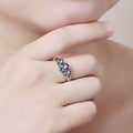 Mystic Topaz Tri Stone Gemstone Ring by DailySale