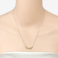 0.28 Ct Round Green Peridot Prong 18K Gold Plated Silver Heart & Infinity Necklace by Fine Color Jewels