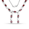 7.65 Carat Genuine Garnet .925 Sterling Silver Necklace by Bids.com
