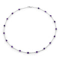 Genuine Amethyst By The Yard Necklace by Fine Color Jewels