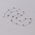Genuine Amethyst By The Yard Necklace by Fine Color Jewels
