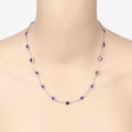 Genuine Amethyst By The Yard Necklace by Fine Color Jewels