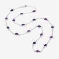 Genuine Amethyst By The Yard Necklace by Fine Color Jewels