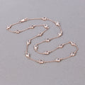Genuine Morganite By The Yard Necklace by Fine Color Jewels