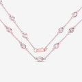 Genuine Morganite By The Yard Necklace by Fine Color Jewels