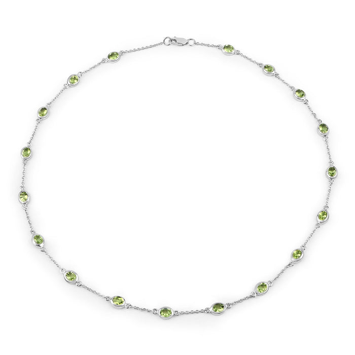 Genuine Peridot By The Yard Necklace by Fine Color Jewels
